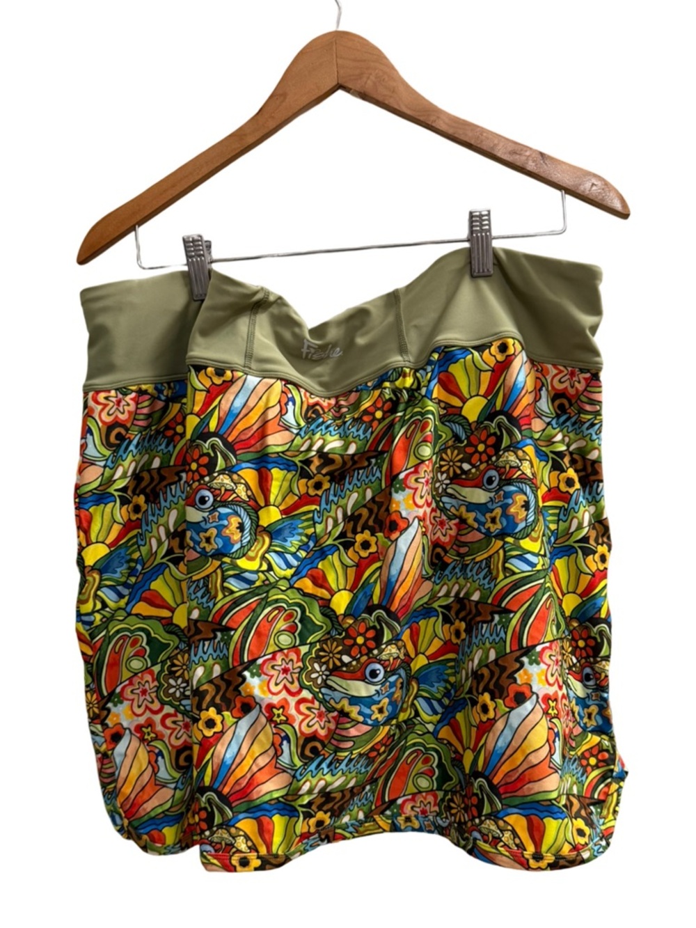 Fishe Boho Bass Skort Green Multicolor Size 3XL - Picture 2 of 11